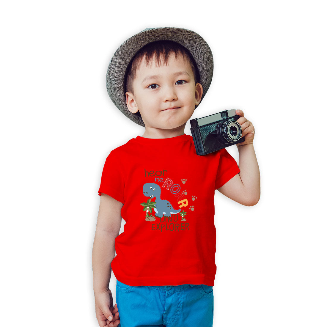 Roar Like a Dino Kids T-Shirt - Soft & Comfy Cotton for Playtime (D123)