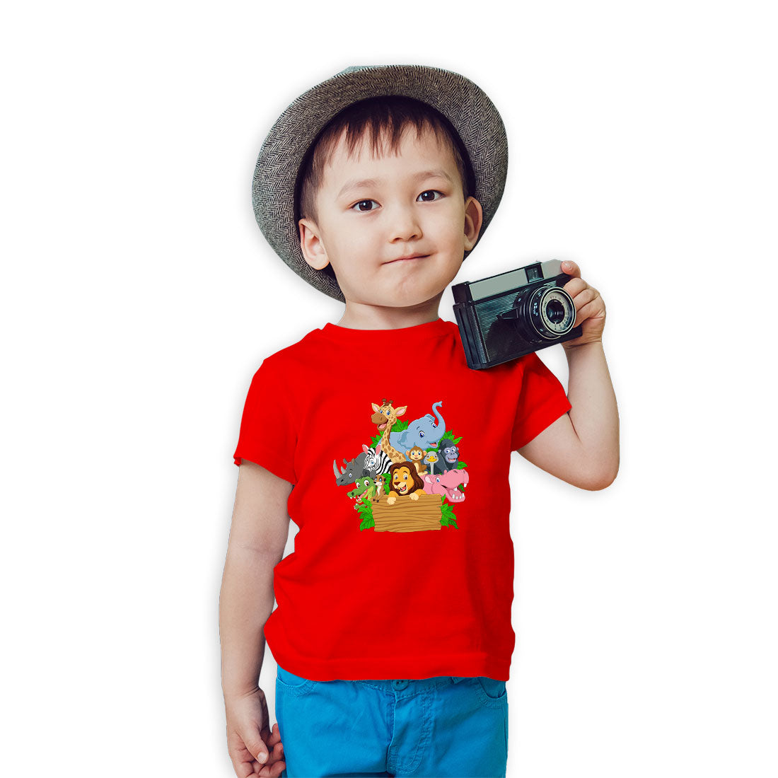 Animal Printed Kids T-Shirt - Soft, Comfy & Playful! (D62)
