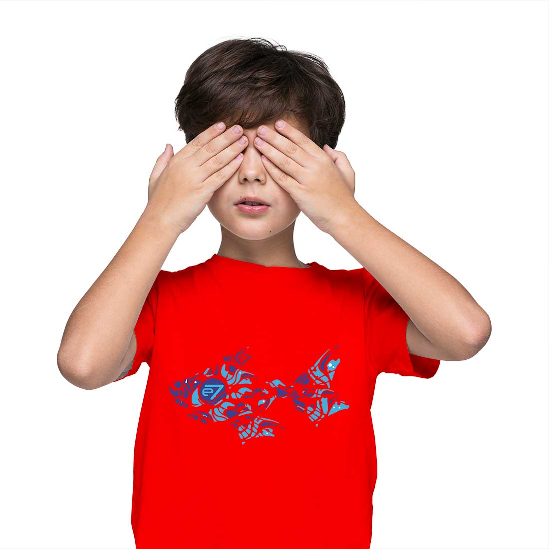 Fish Printed Kids T-Shirt - Super Combed Cotton, Soft & Playful! (D70)