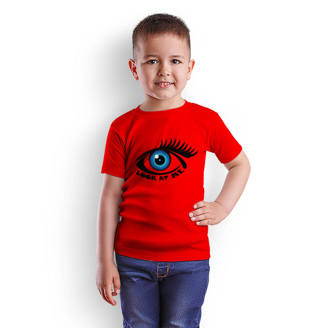 Look at Me Kids T-Shirt - Super Combed Bio-Wash Cotton for Playful Comfort (D73)