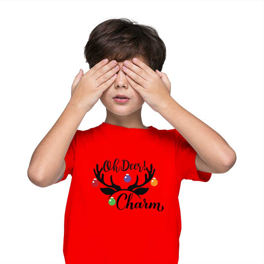 Charm Deer Kids T-Shirt - Soft, Stylish, and Playful! (D90)
