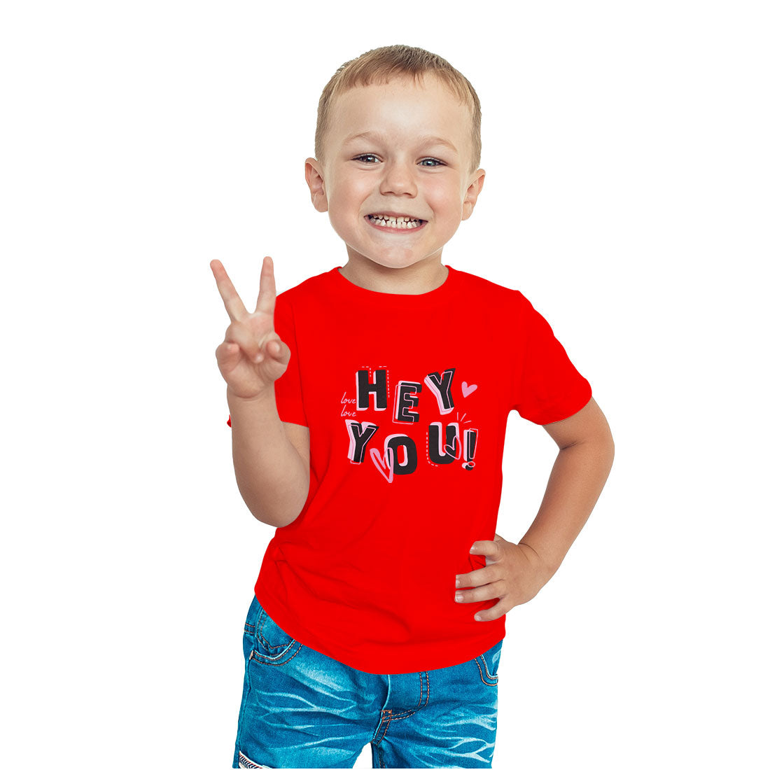 Hey You Kids T-Shirt - Super Combed Bio-Wash Cotton for All-Day Comfort (D99)