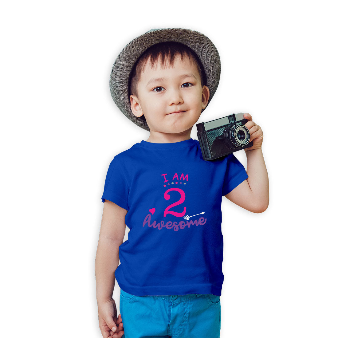 Happy 2nd Birthday Kids T-Shirt - Super Combed Bio-Wash Cotton (D116)