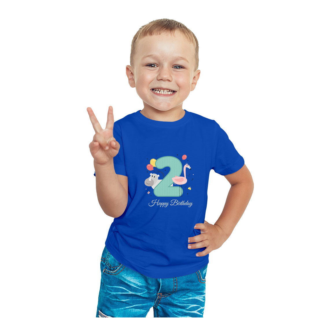 Happy Birthday 2nd Year Kids T-Shirt - Soft Cotton, Fun & Comfy! (D68)