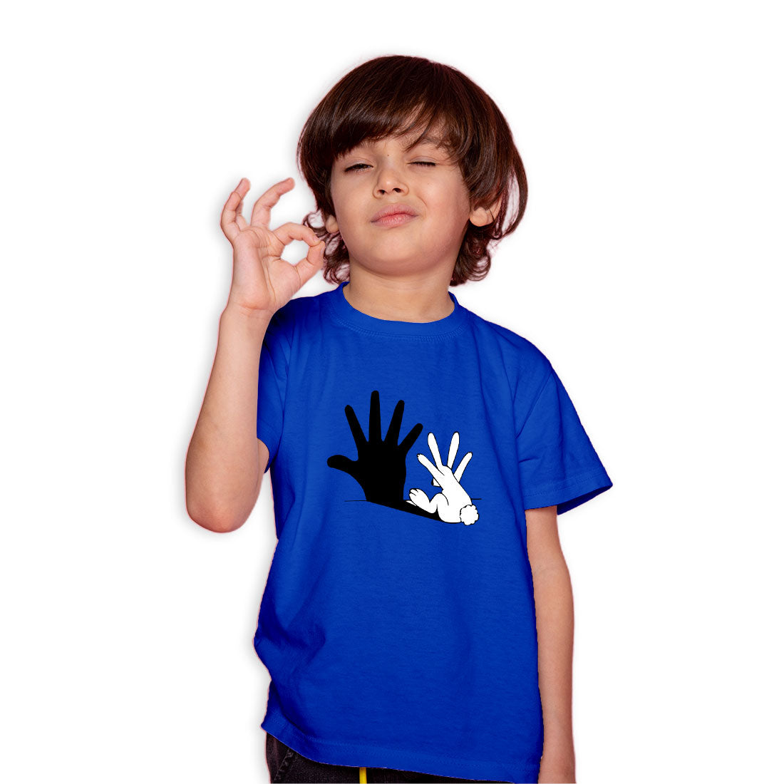 Shadow Rabbit Kids T-Shirt - Super Combed Bio-Wash Cotton for Playful Comfort (D72)
