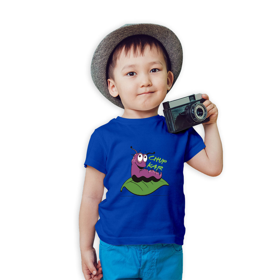 Chup Kar Printed Kids T-Shirt - Super Combed Bio-Wash Cotton (D77)