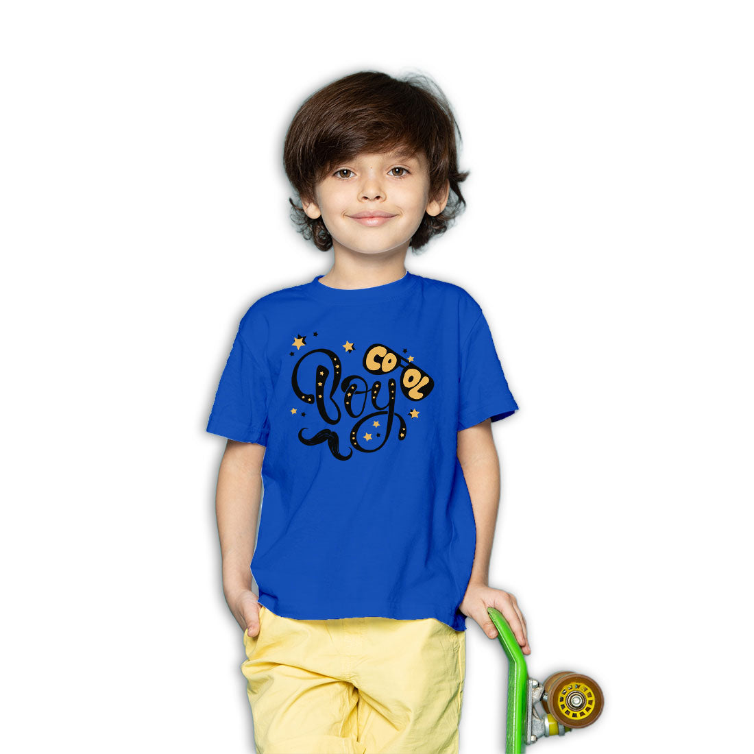 Cool Boy Printed Kids T-Shirt - Super Combed Cotton, Bio-Wash Finish (D80)