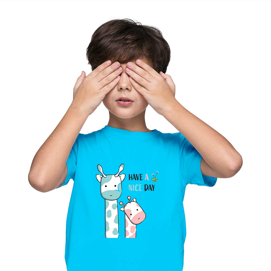 Cute Giraffe Kids T-Shirt - Soft Cotton, Fun & Playful Design (D149)