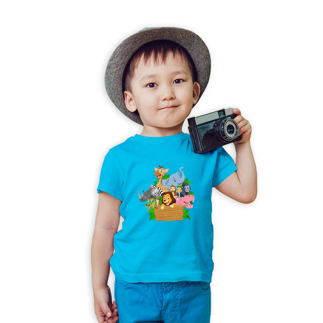 Animal Printed Kids T-Shirt - Soft, Comfy & Playful! (D62)