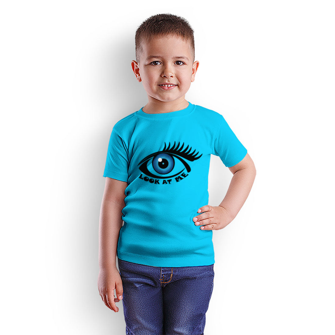 Look at Me Kids T-Shirt - Super Combed Bio-Wash Cotton for Playful Comfort (D73)