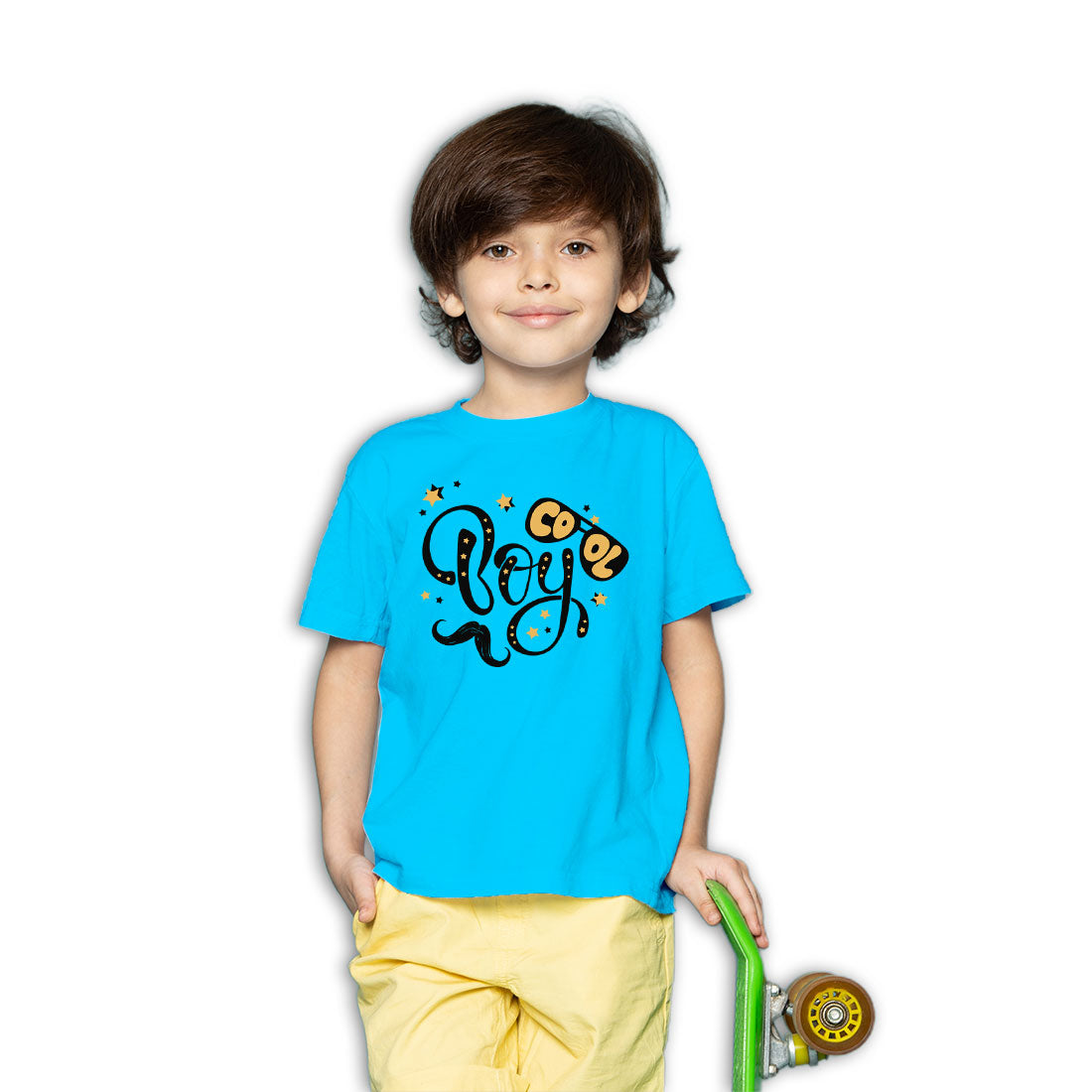 Cool Boy Printed Kids T-Shirt - Super Combed Cotton, Bio-Wash Finish (D80)