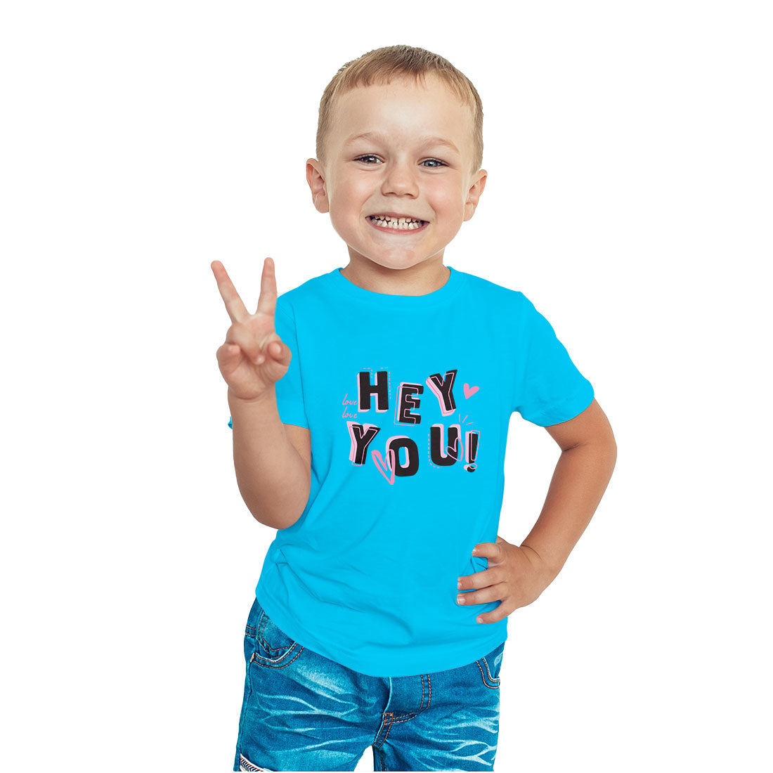 Hey You Kids T-Shirt - Super Combed Bio-Wash Cotton for All-Day Comfort (D99)