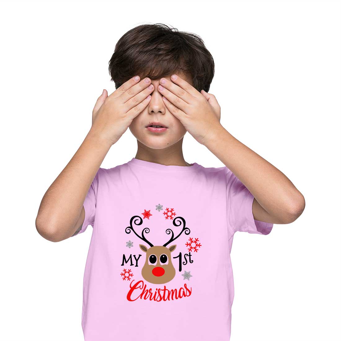 π My First Christmas Kids T-Shirt - Round Neck, Half Sleeve (D1)