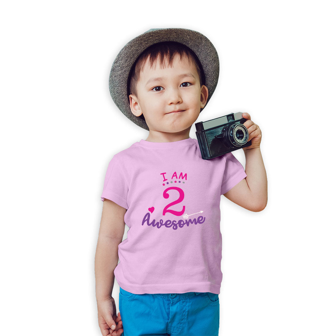 Happy 2nd Birthday Kids T-Shirt - Super Combed Bio-Wash Cotton (D116)