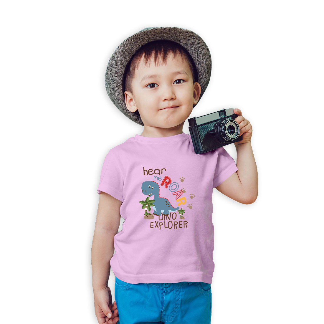 Roar Like a Dino Kids T-Shirt - Soft & Comfy Cotton for Playtime (D123)
