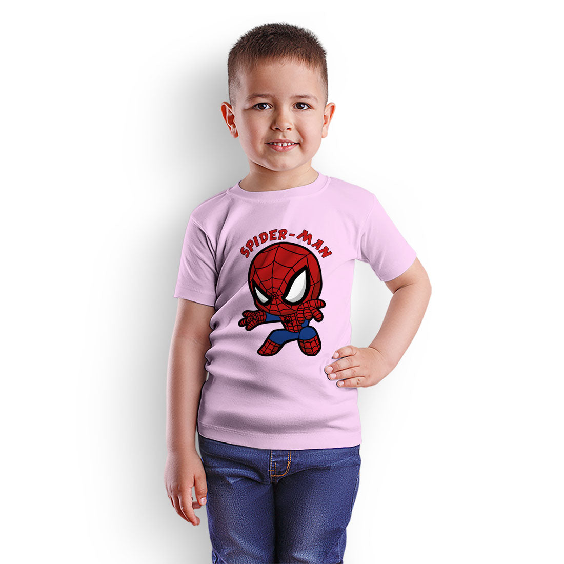 Heroic Spiderman Kids T-Shirt - Super Combed Bio-Wash Cotton (D20)