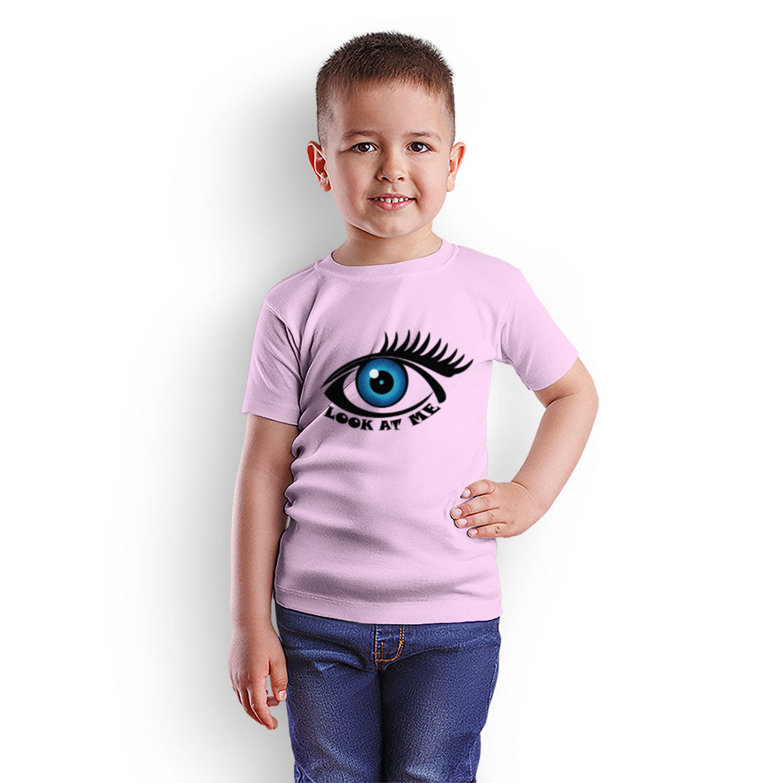 Look at Me Kids T-Shirt - Super Combed Bio-Wash Cotton for Playful Comfort (D73)