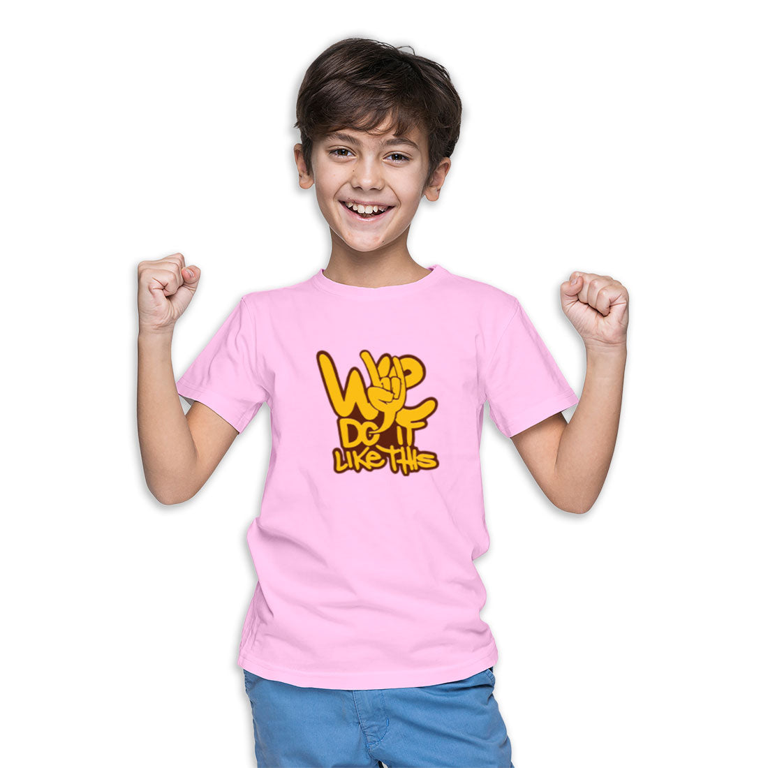 We Do It Like This Kids Christmas T-Shirt - Super Combed Bio-Wash Cotton (D74)