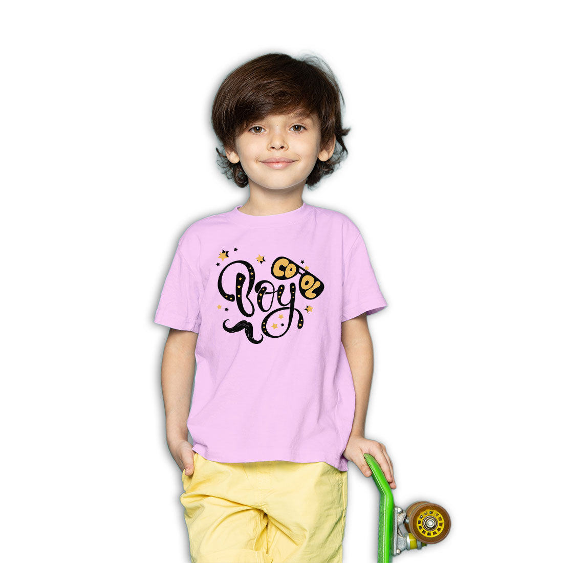 Cool Boy Printed Kids T-Shirt - Super Combed Cotton, Bio-Wash Finish (D80)