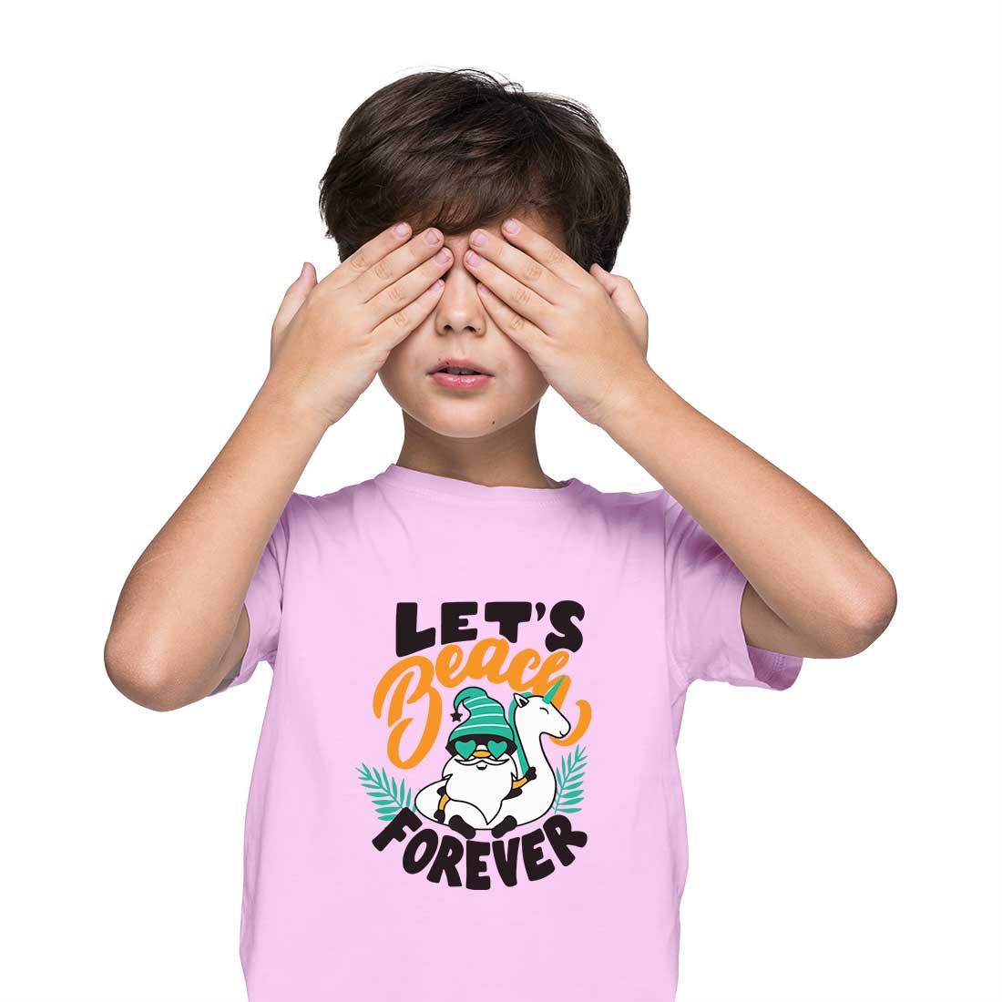 Let’s Beach Forever - Kids’ Cotton T-Shirt (Round Neck, Half Sleeve) (D82)