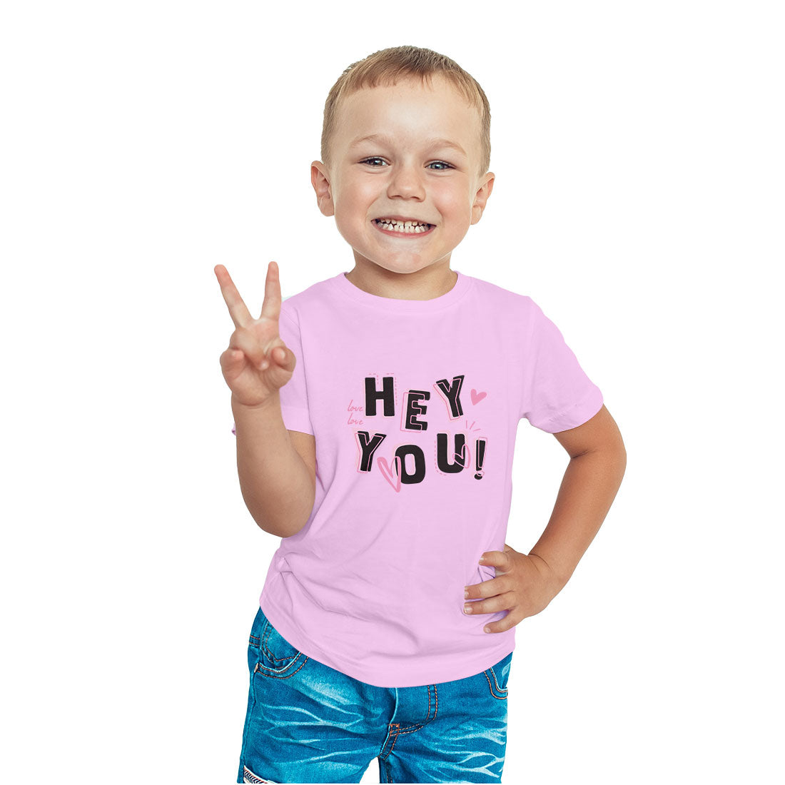 Hey You Kids T-Shirt - Super Combed Bio-Wash Cotton for All-Day Comfort (D99)