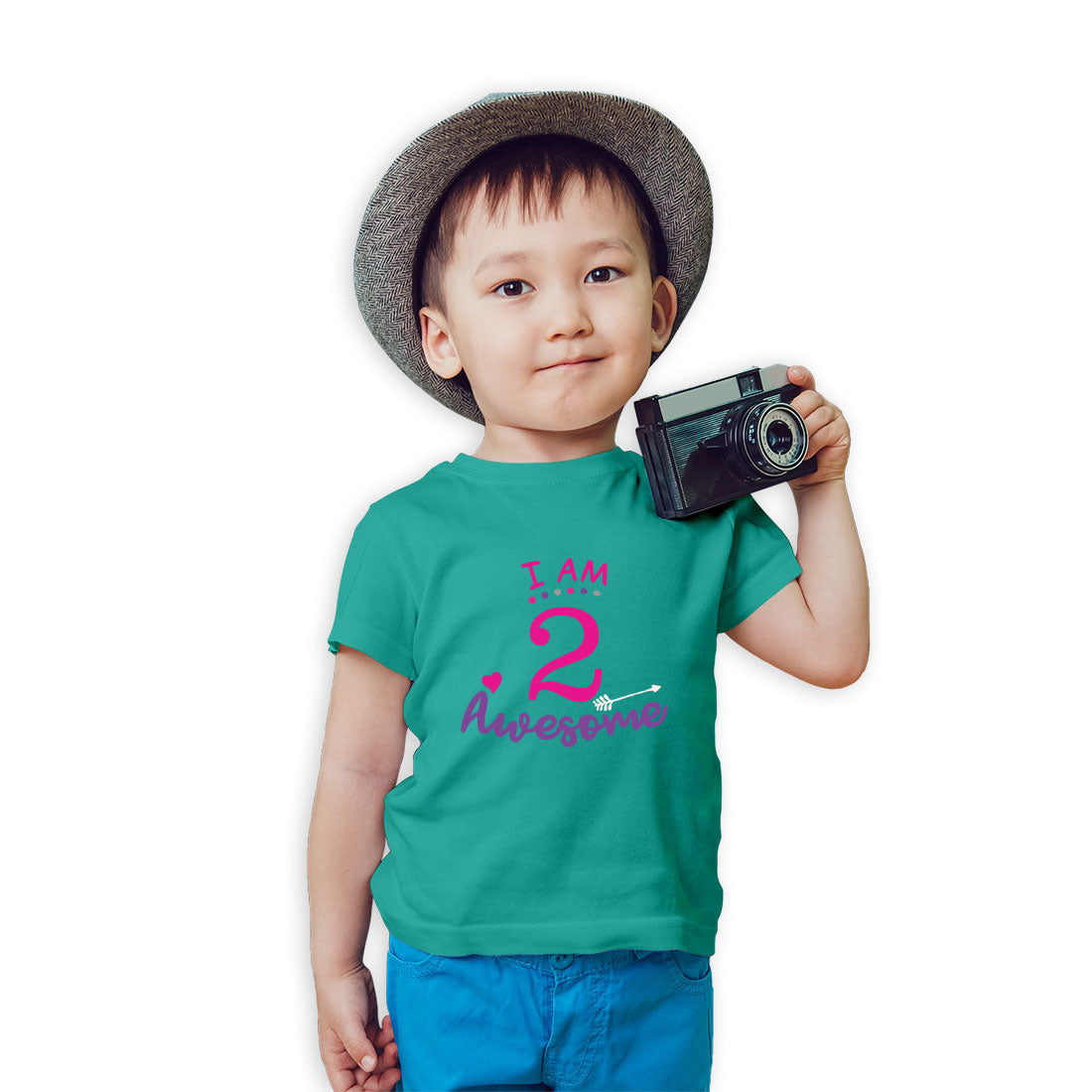 Happy 2nd Birthday Kids T-Shirt - Super Combed Bio-Wash Cotton (D116)