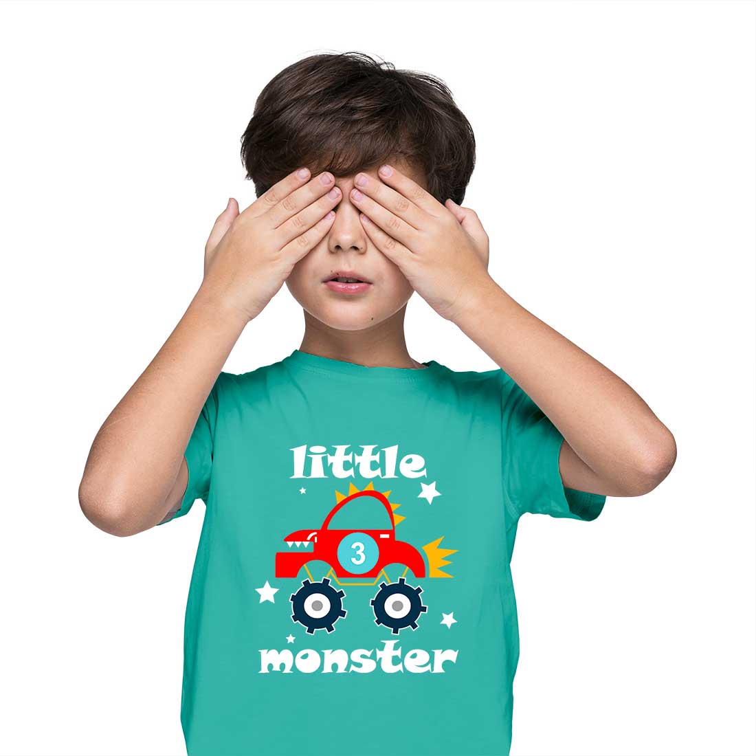 Little Monster Kids T-Shirt - Soft & Comfy Cotton for Playful Days (D38)
