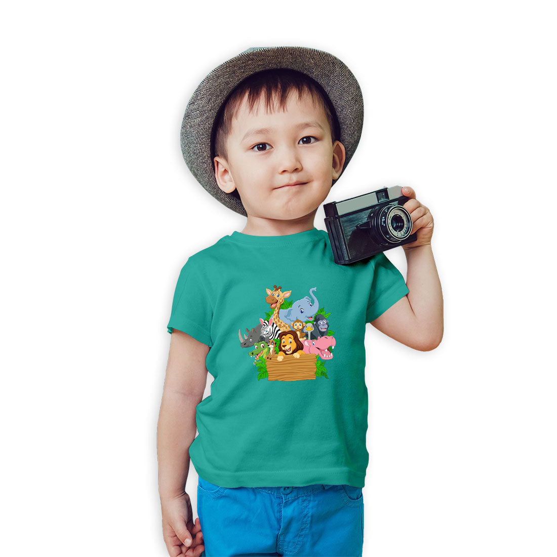 Animal Printed Kids T-Shirt - Soft, Comfy & Playful! (D62)
