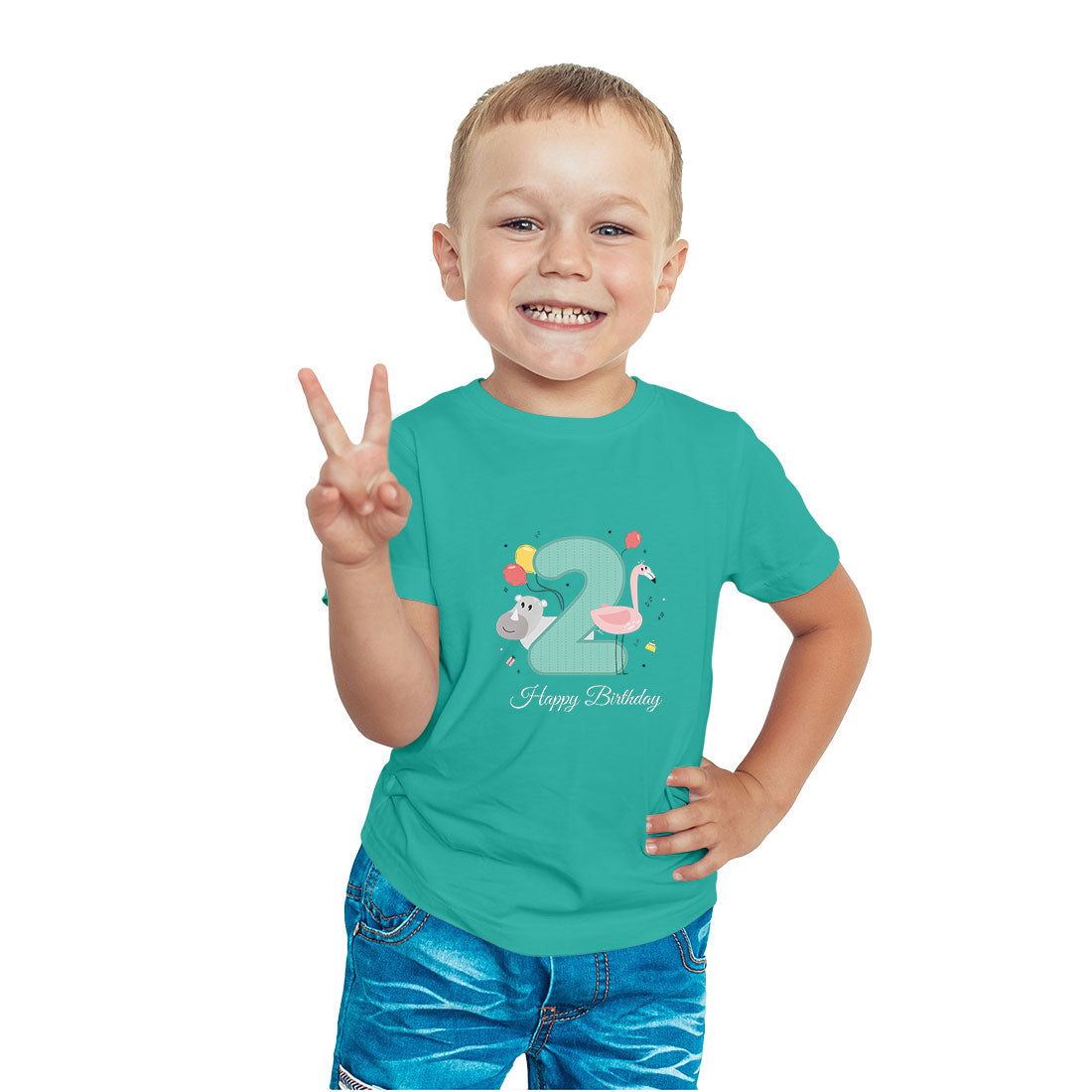 Happy Birthday 2nd Year Kids T-Shirt - Soft Cotton, Fun & Comfy! (D68)