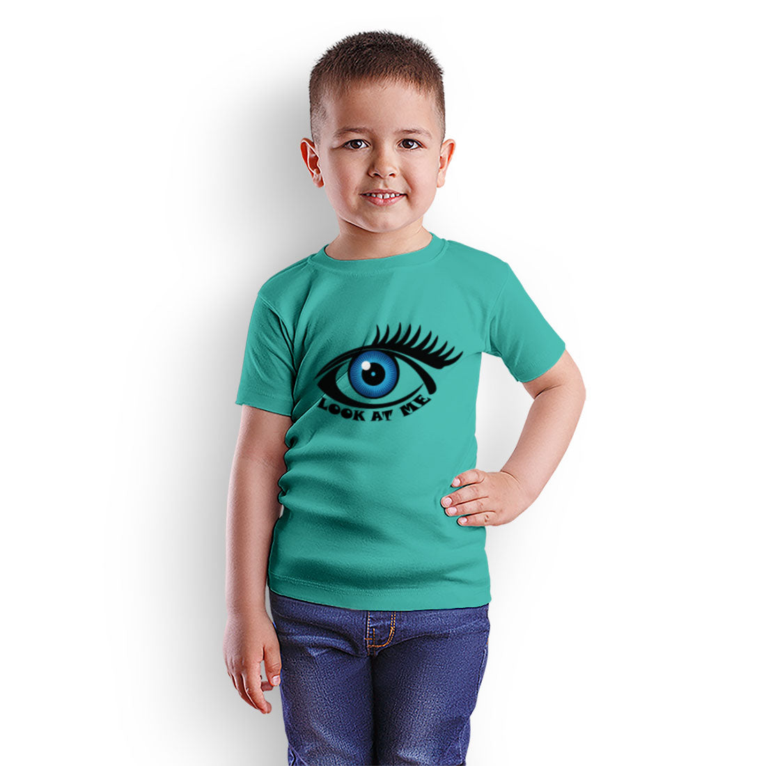 Look at Me Kids T-Shirt - Super Combed Bio-Wash Cotton for Playful Comfort (D73)