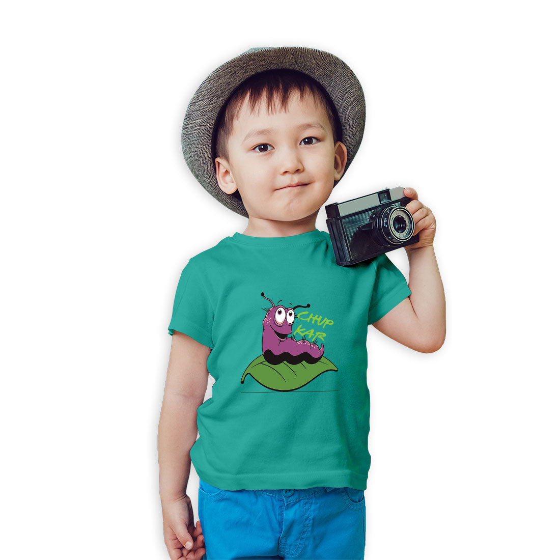 Chup Kar Printed Kids T-Shirt - Super Combed Bio-Wash Cotton (D77)