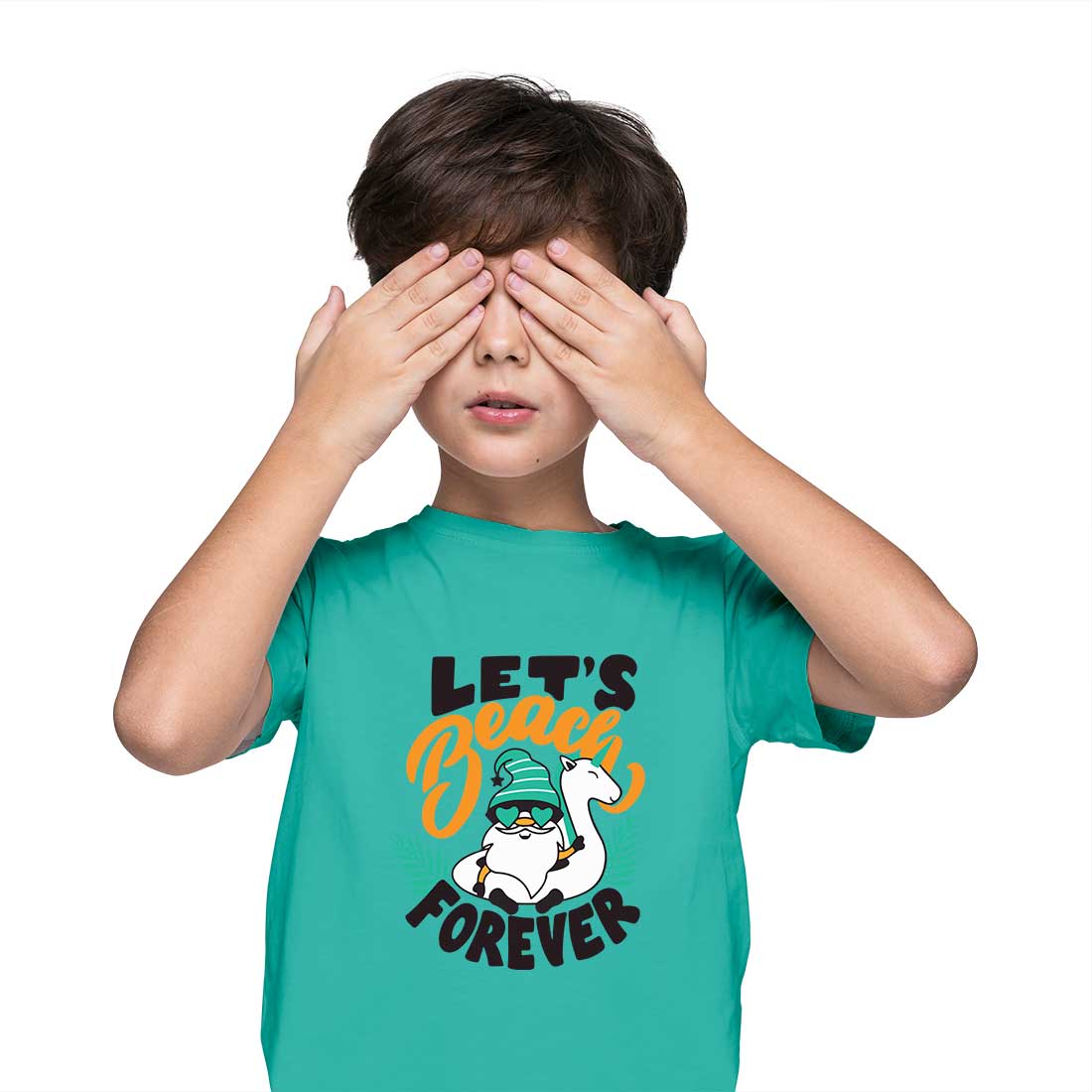 Let’s Beach Forever - Kids’ Cotton T-Shirt (Round Neck, Half Sleeve) (D82)