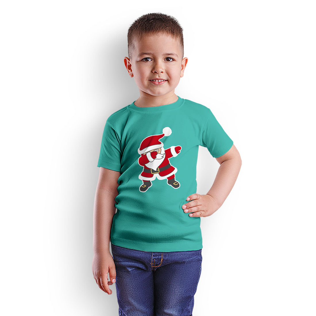 Santa Claus Kids T-Shirt - Soft Cotton for a Jolly Christmas (D9)