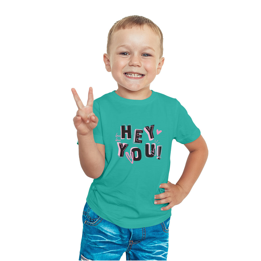 Hey You Kids T-Shirt - Super Combed Bio-Wash Cotton for All-Day Comfort (D99)