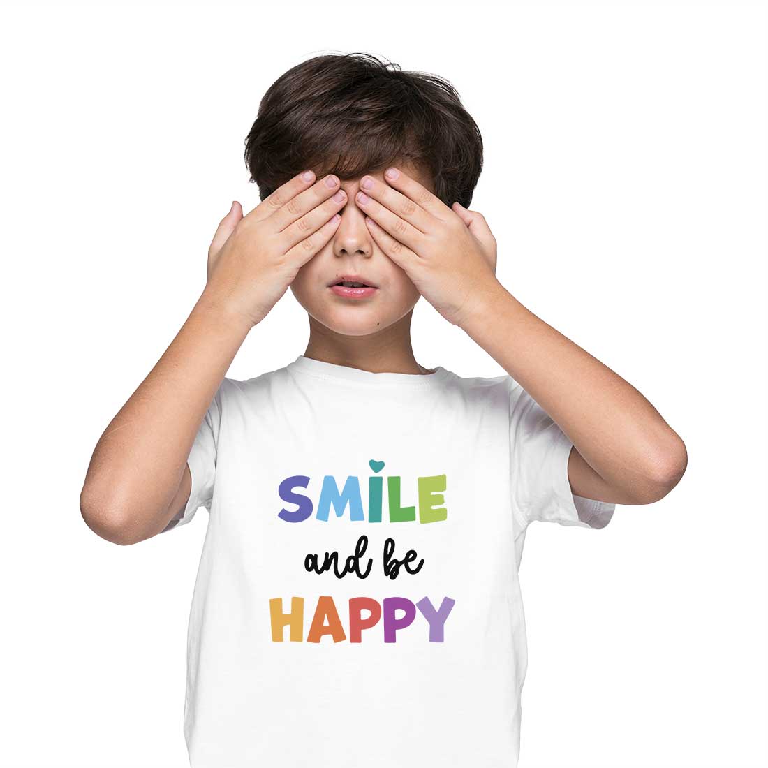 Smile and Be Happy Kids T-Shirt - Soft Cotton Comfort for Everyday Joy (D105)