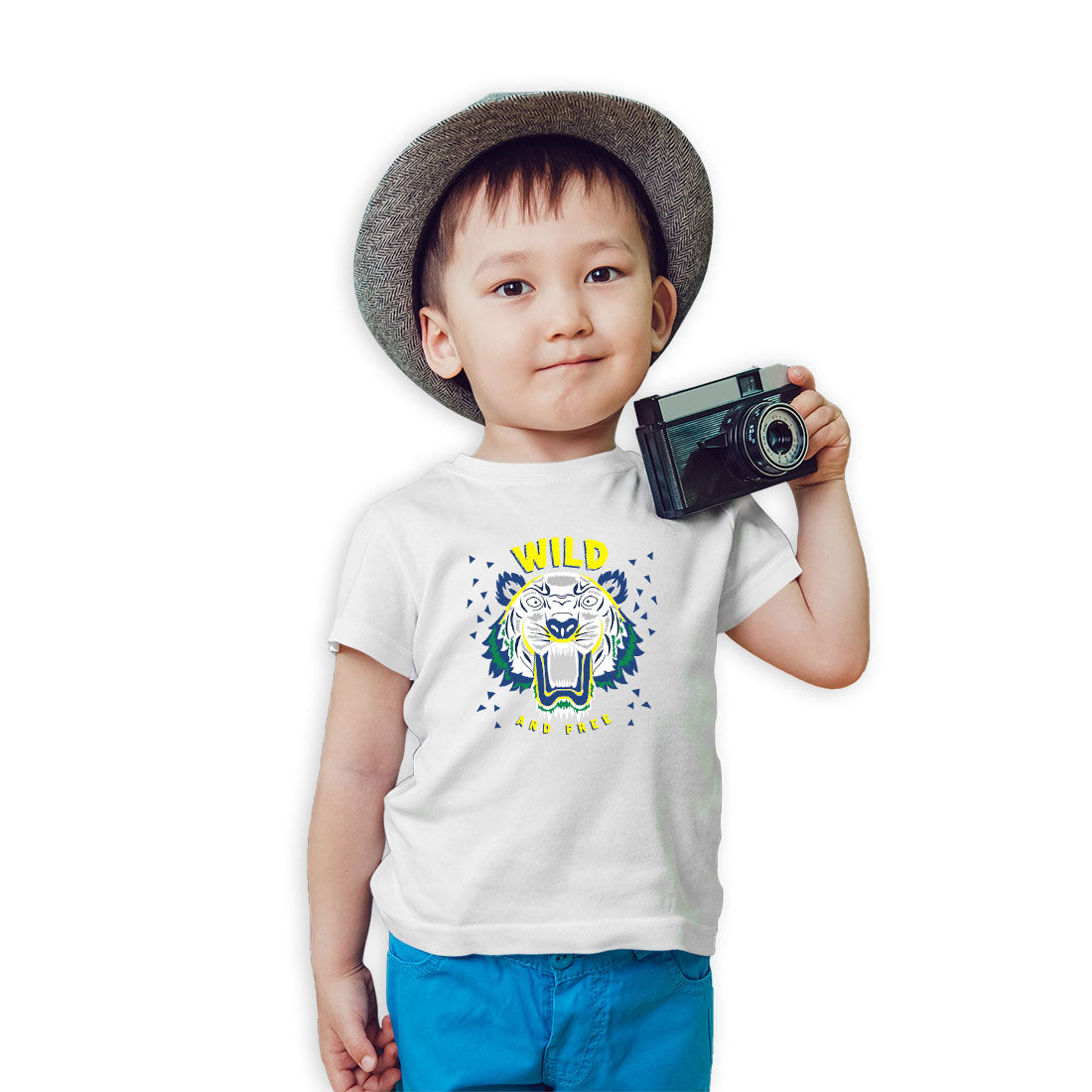 Wild and Free Kids T-Shirt - Soft Cotton Comfort for Little Explorers (D43)