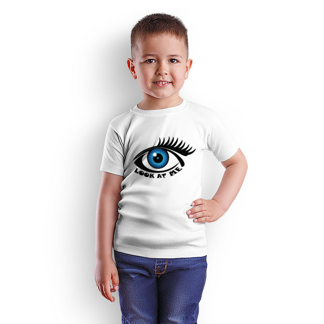 Look at Me Kids T-Shirt - Super Combed Bio-Wash Cotton for Playful Comfort (D73)