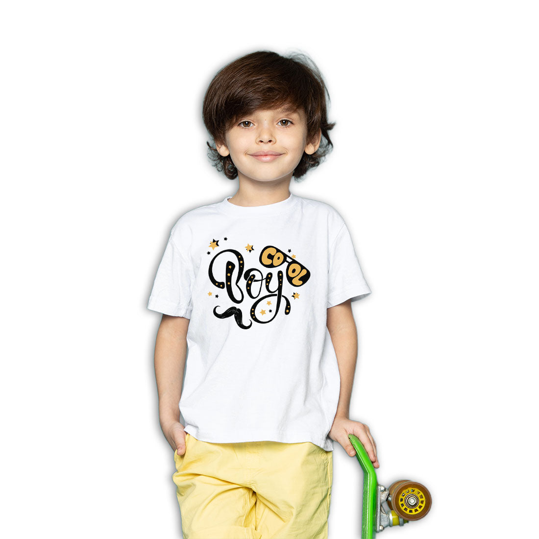 Cool Boy Printed Kids T-Shirt - Super Combed Cotton, Bio-Wash Finish (D80)