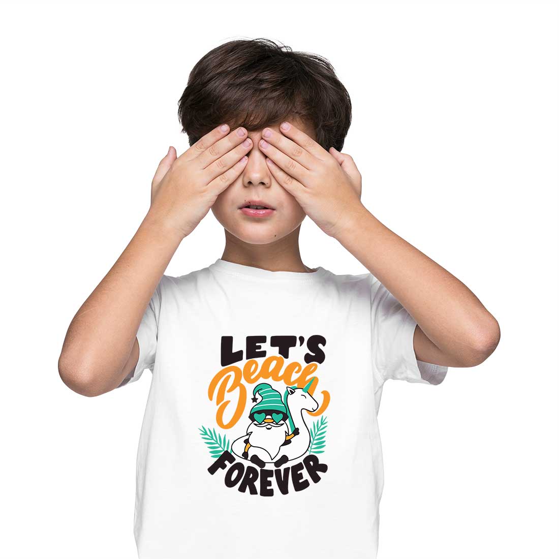 Let’s Beach Forever - Kids’ Cotton T-Shirt (Round Neck, Half Sleeve) (D82)