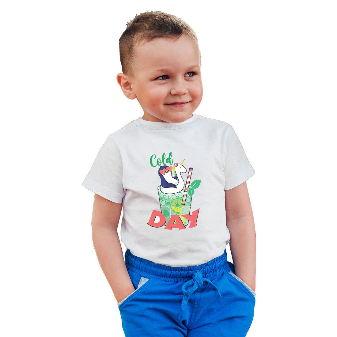 Cold Day Kids T-Shirt - Cozy Comfort in Super Combed Cotton (D83)