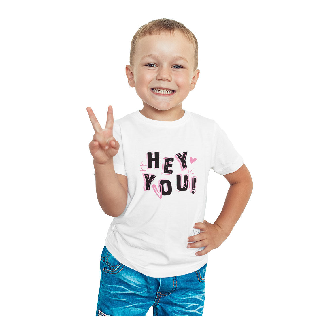 Hey You Kids T-Shirt - Super Combed Bio-Wash Cotton for All-Day Comfort (D99)