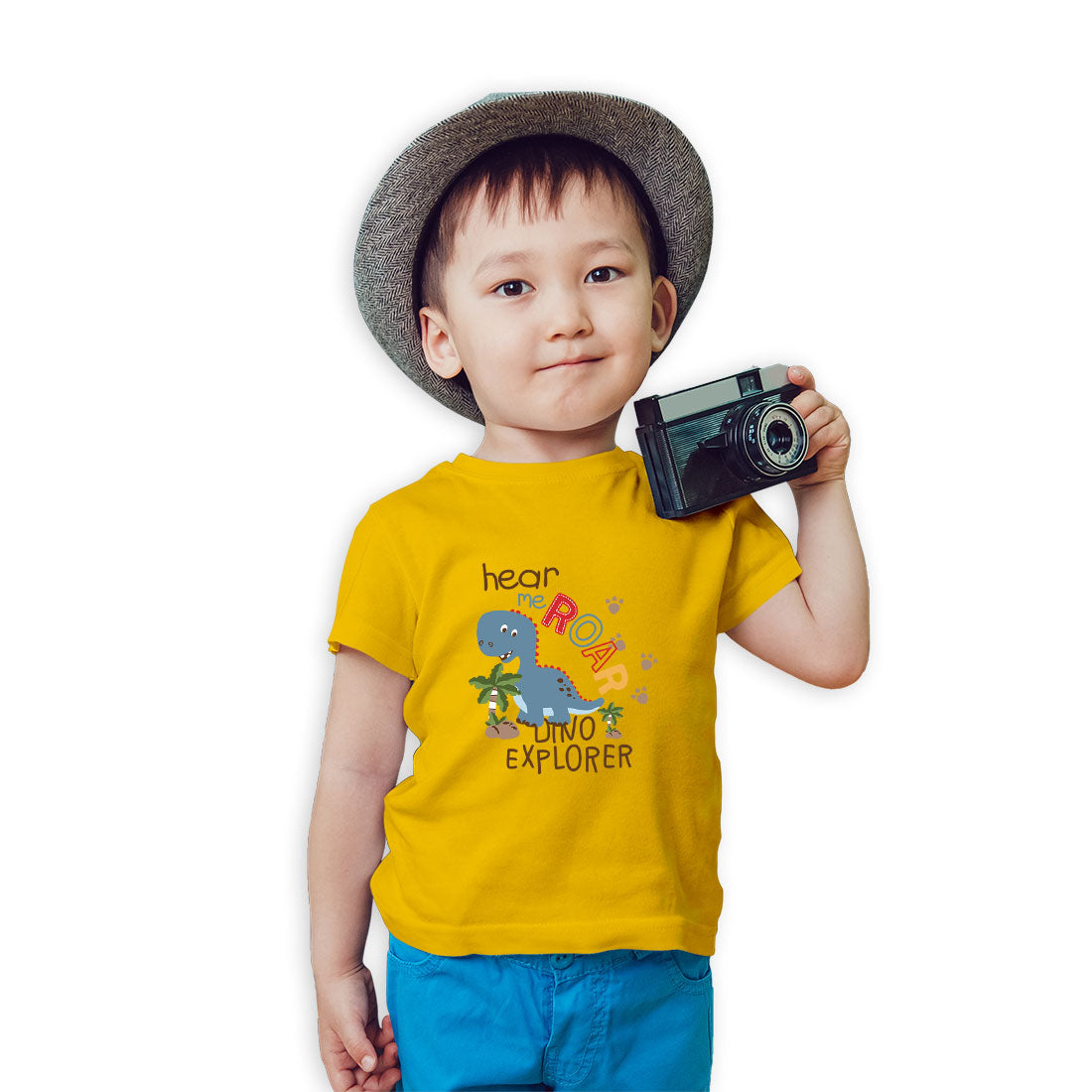 Roar Like a Dino Kids T-Shirt - Soft & Comfy Cotton for Playtime (D123)