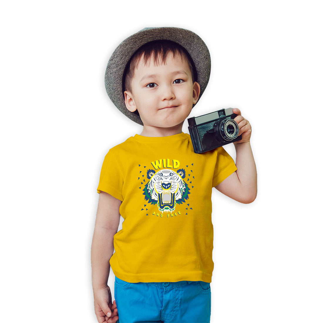 Wild and Free Kids T-Shirt - Soft Cotton Comfort for Little Explorers (D43)
