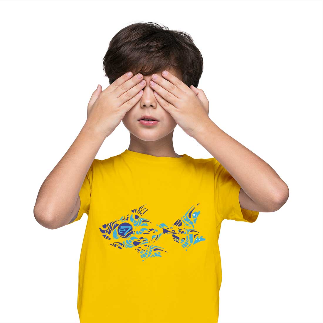 Fish Printed Kids T-Shirt - Super Combed Cotton, Soft & Playful! (D70)