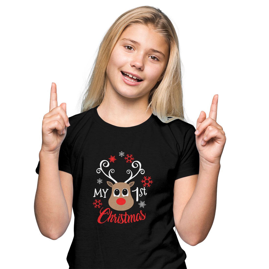 π My First Christmas Kids T-Shirt - Round Neck, Half Sleeve (D1)