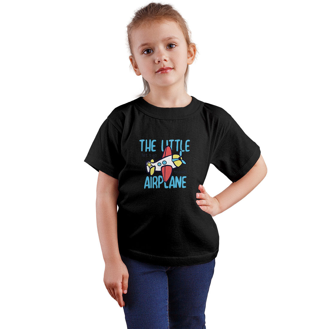 The Little Airplane Kids T-Shirt - Super Combed Bio-Wash Cotton (D114)