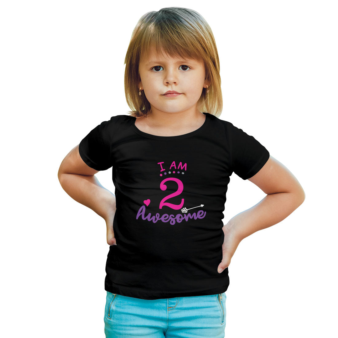 Happy 2nd Birthday Kids T-Shirt - Super Combed Bio-Wash Cotton (D116)