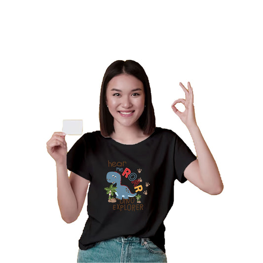 Roar Like a Dino Kids T-Shirt - Soft & Comfy Cotton for Playtime (D123)