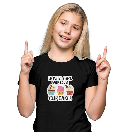 Cupcake Lover Kids T-Shirt - Soft Cotton for Sweet Little Girls (D15)