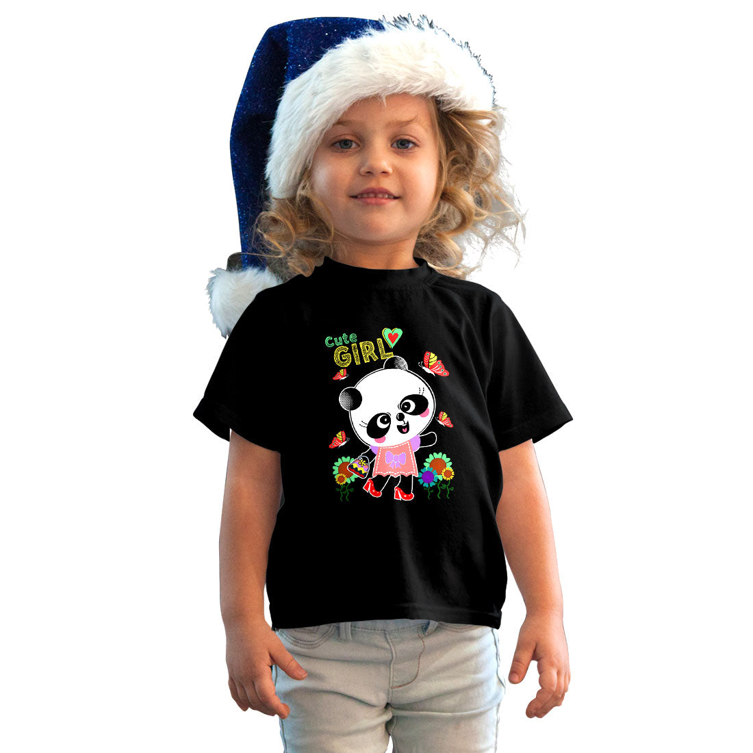 Adorable Cute Girl Printed Kids T-Shirt - Soft Cotton Comfort (D57)